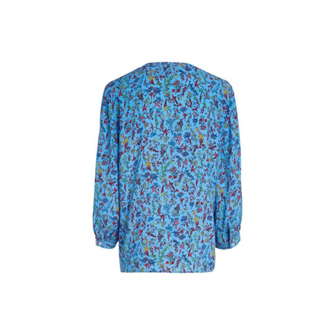 Blusa Donna con fantasia a fiori multicolor Azzurro TOMMY HILFIGER- Francavilla Moda